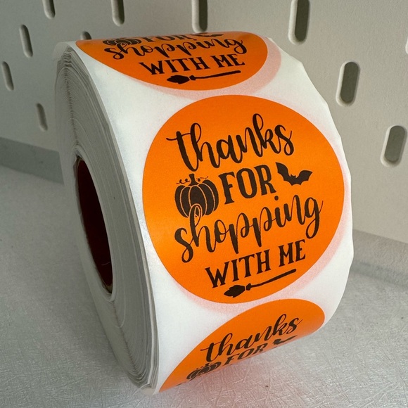 Thank You for Shopping with me Sticker halloween fall thank you sticker - Picture 4 of 9